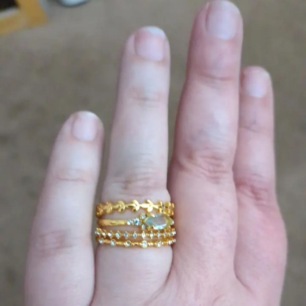 4pc vintage stacking rings sz 9 - Picture 3 of 16